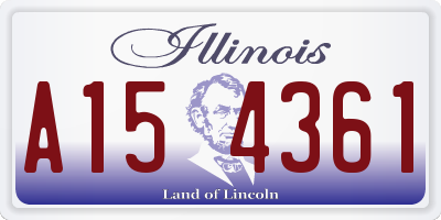 IL license plate A154361