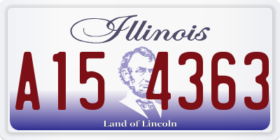 IL license plate A154363