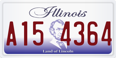 IL license plate A154364