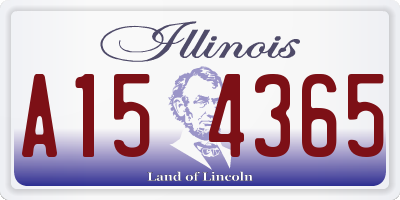 IL license plate A154365