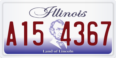 IL license plate A154367