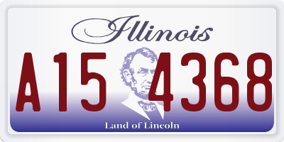 IL license plate A154368