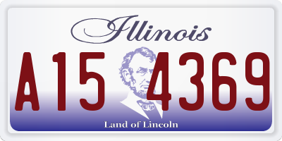 IL license plate A154369