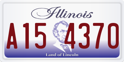 IL license plate A154370