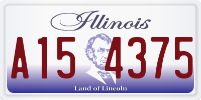 IL license plate A154375