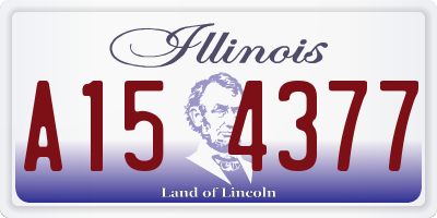 IL license plate A154377