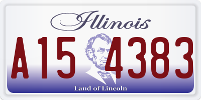 IL license plate A154383