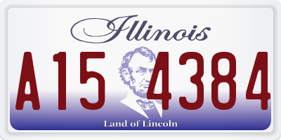 IL license plate A154384