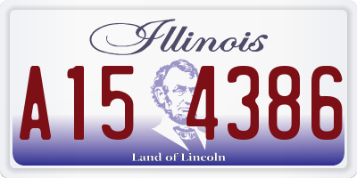 IL license plate A154386