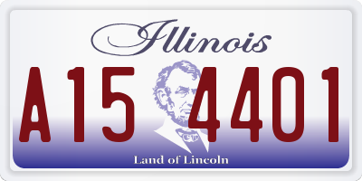 IL license plate A154401
