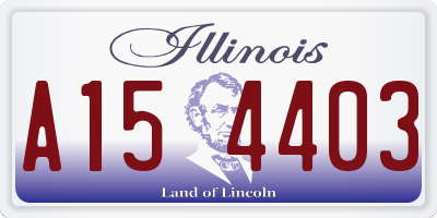 IL license plate A154403