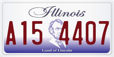 IL license plate A154407