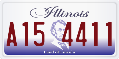 IL license plate A154411