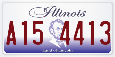 IL license plate A154413
