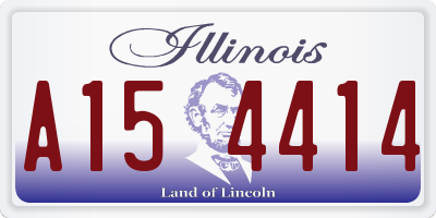 IL license plate A154414