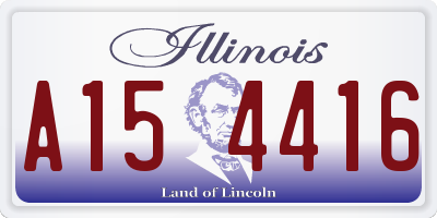 IL license plate A154416