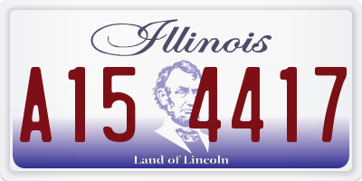 IL license plate A154417