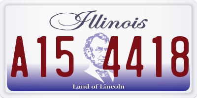 IL license plate A154418
