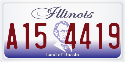 IL license plate A154419
