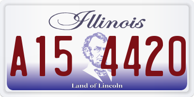 IL license plate A154420