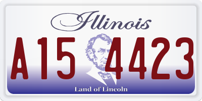 IL license plate A154423