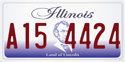 IL license plate A154424