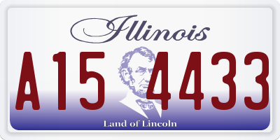 IL license plate A154433