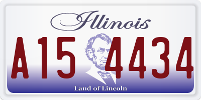 IL license plate A154434