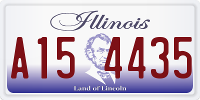 IL license plate A154435