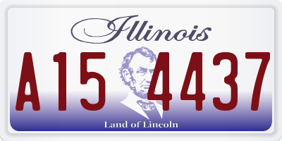 IL license plate A154437