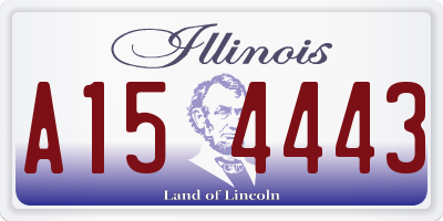 IL license plate A154443