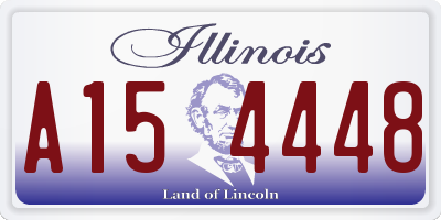 IL license plate A154448