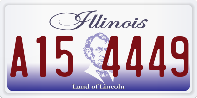IL license plate A154449