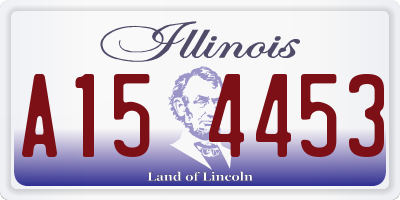 IL license plate A154453