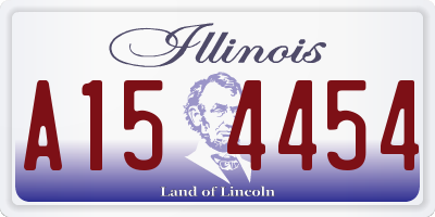 IL license plate A154454