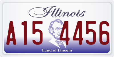 IL license plate A154456