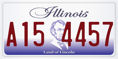 IL license plate A154457