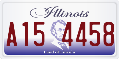 IL license plate A154458