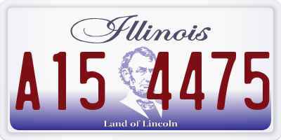IL license plate A154475