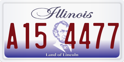 IL license plate A154477
