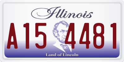 IL license plate A154481