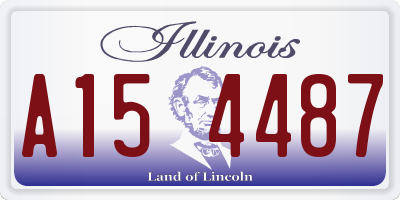 IL license plate A154487
