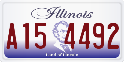IL license plate A154492