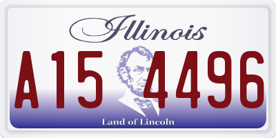 IL license plate A154496