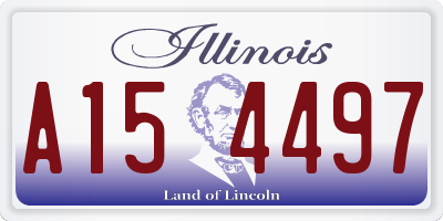 IL license plate A154497