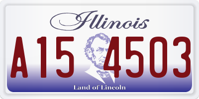 IL license plate A154503