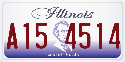 IL license plate A154514