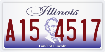 IL license plate A154517
