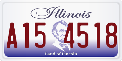 IL license plate A154518
