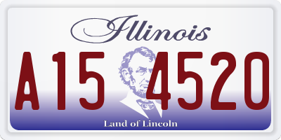 IL license plate A154520